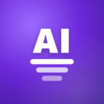 Source Code Mapper AI — иконка приложения: знак AI на фиолетовом фоне