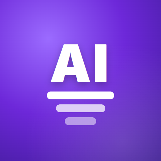 Source Code Mapper AI — иконка приложения: знак AI на фиолетовом фоне